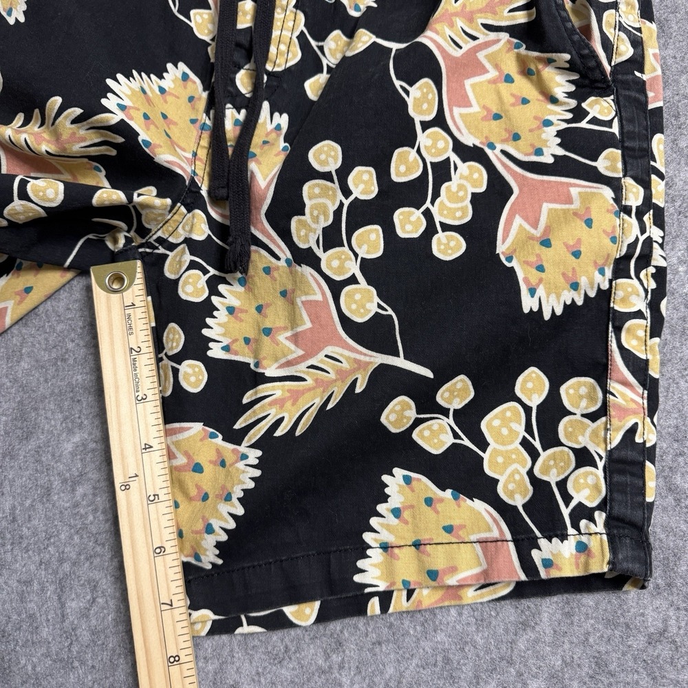 Katin Floral Hybrid Shorts‎ Mens S M Black Elastic Waist Surf Beach - Picture 6 of 9